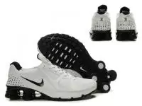 nike hommes chaussures shox turbo 10 blanc noir pas cher taille 41-46